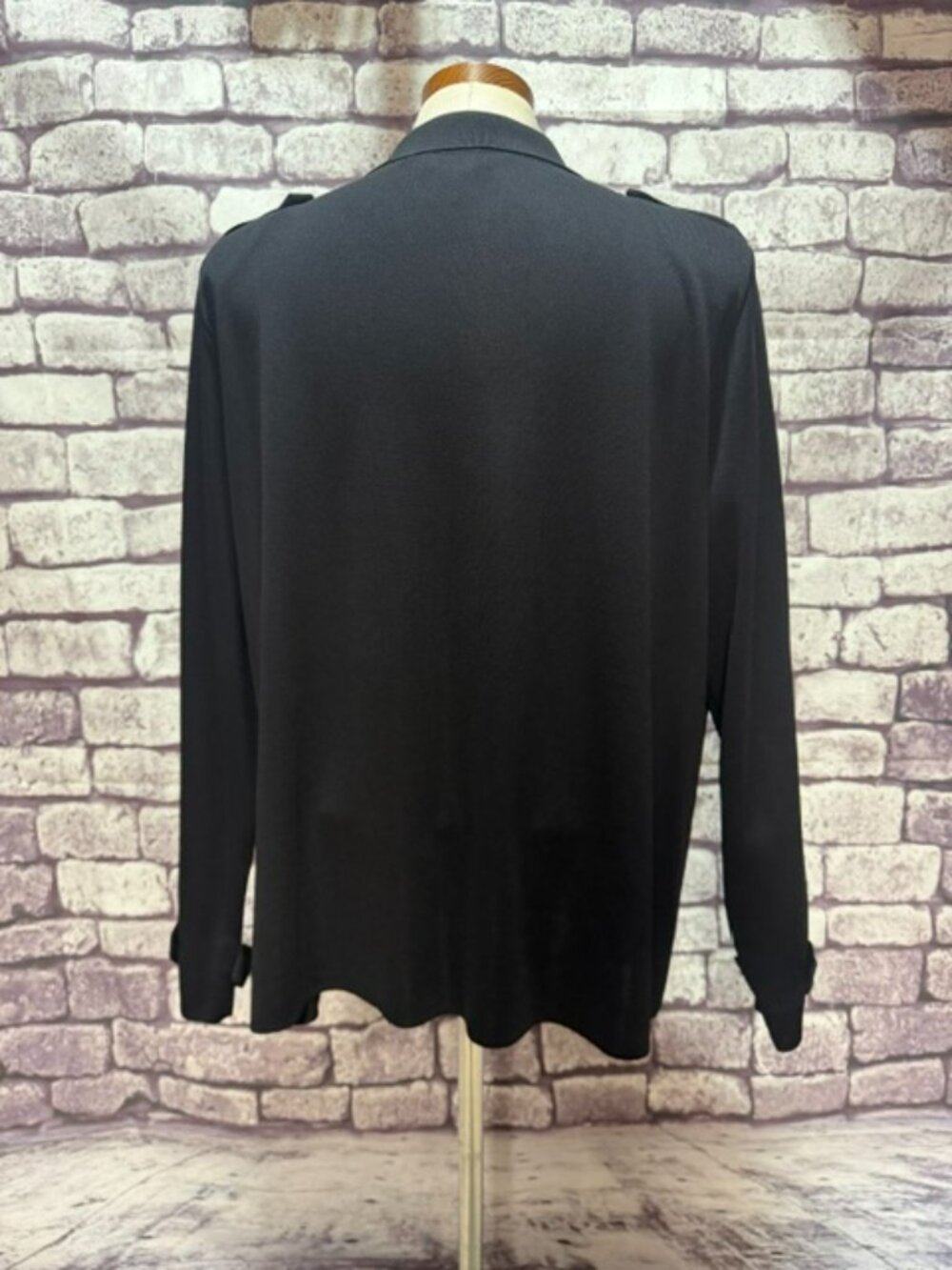 Misook Black Double Breasted Long Sleeve Jacket Size 2X - Picture 5 of 8